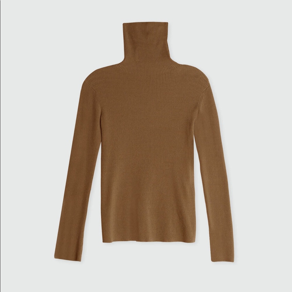 Oak + Fort Turtleneck Sweater 2597 in Camel